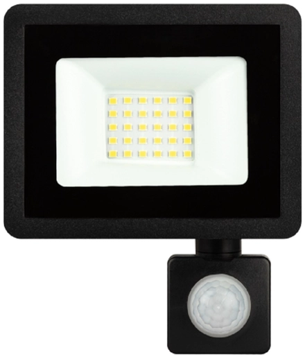 Прожектор светодиодный ЭРА 50Вт 6500К 4000Лм IP44 (регул-мый ИК датчик) черный