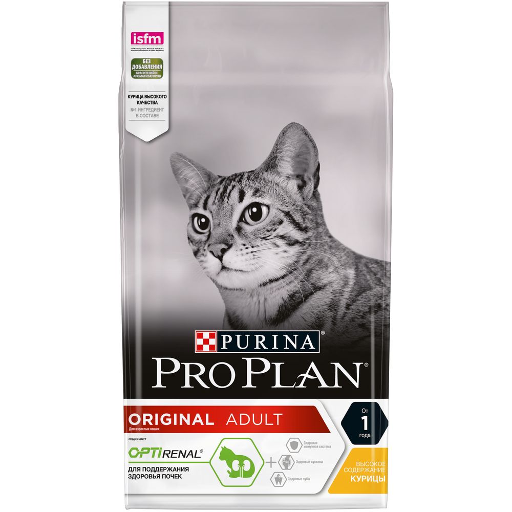 Сухой корм Pro Plan Original RENAL PLUS для кошек для поддержания здоровья почек с курицей 1.5 кг