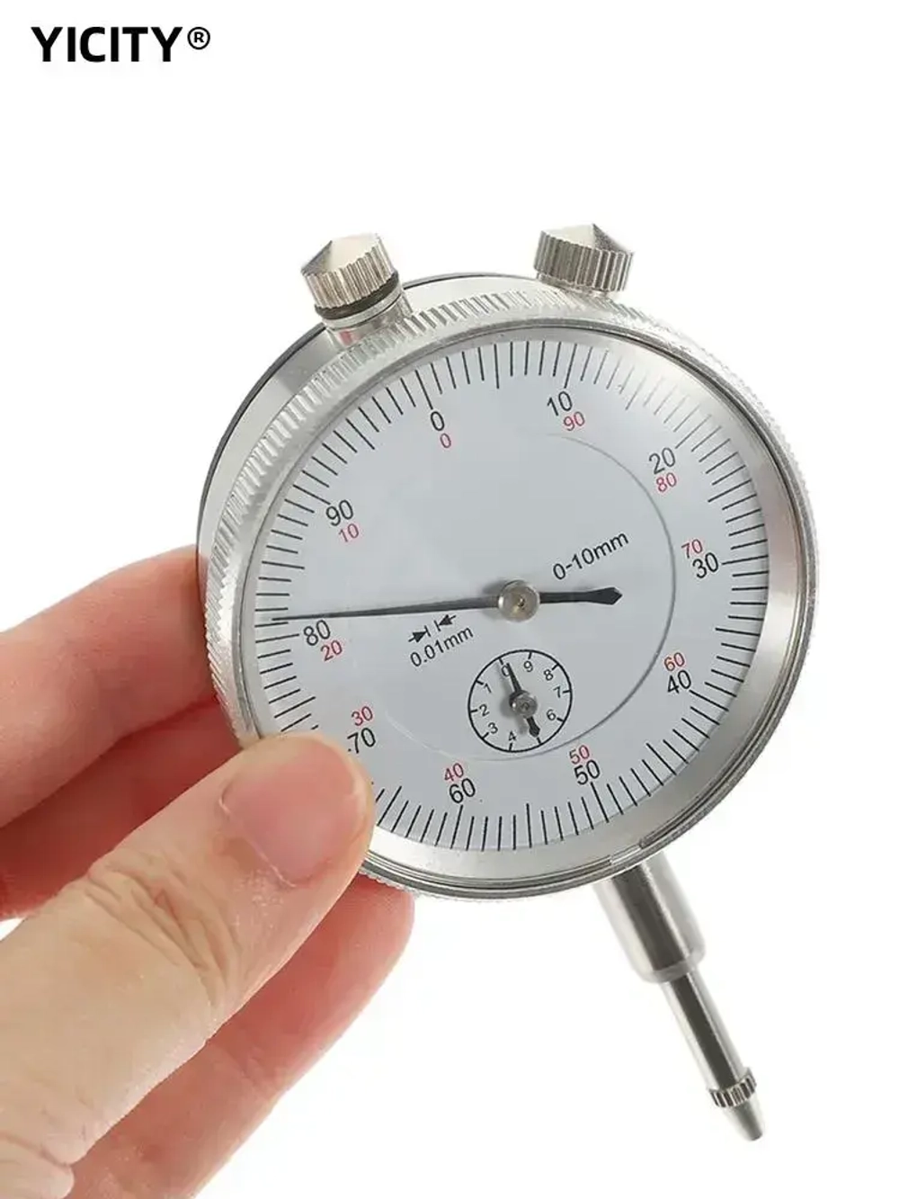 YICITY Индикатор часового типа 0-10 мм 0,01мм, измерительный механический