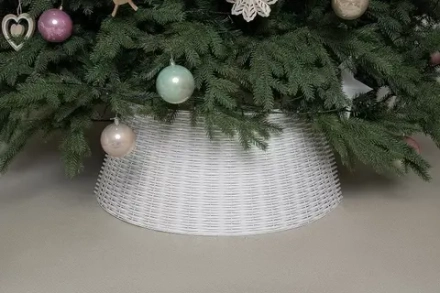 Корзина под елку Люкс Палермо 87 см., разборная, белый, ЕлкиТорг (87-223)