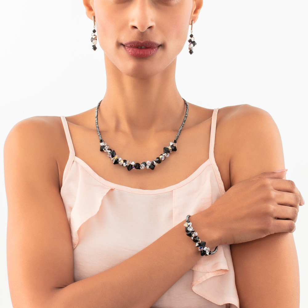 Серьги Coeur de Lion Black-Crystal 4640/21-1318