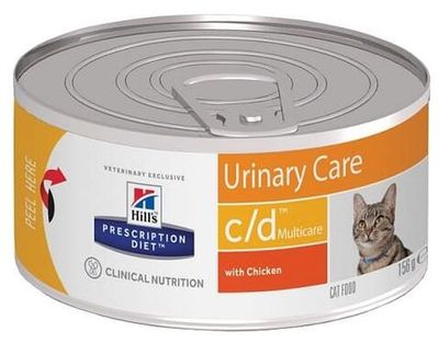 Hill's PD c/d ж/б 156г диет.корм д/кошек при урологическом синдроме ИЦК (Курица) 9451