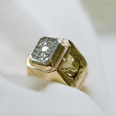 Печатка с композицией из камней