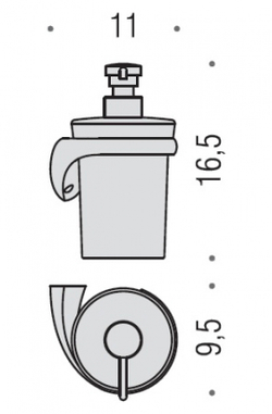 Дозатор для жидкого мыла Colombo Link  B9310DX, хром схема