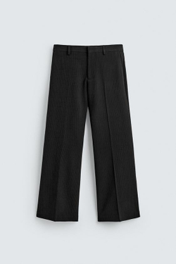 ZARA КОСТЮМНЫЕ БРЮКИ В ТОНКУЮ ПОЛОСКУ — LIMITED EDITION, ЧЕРНЫЙ