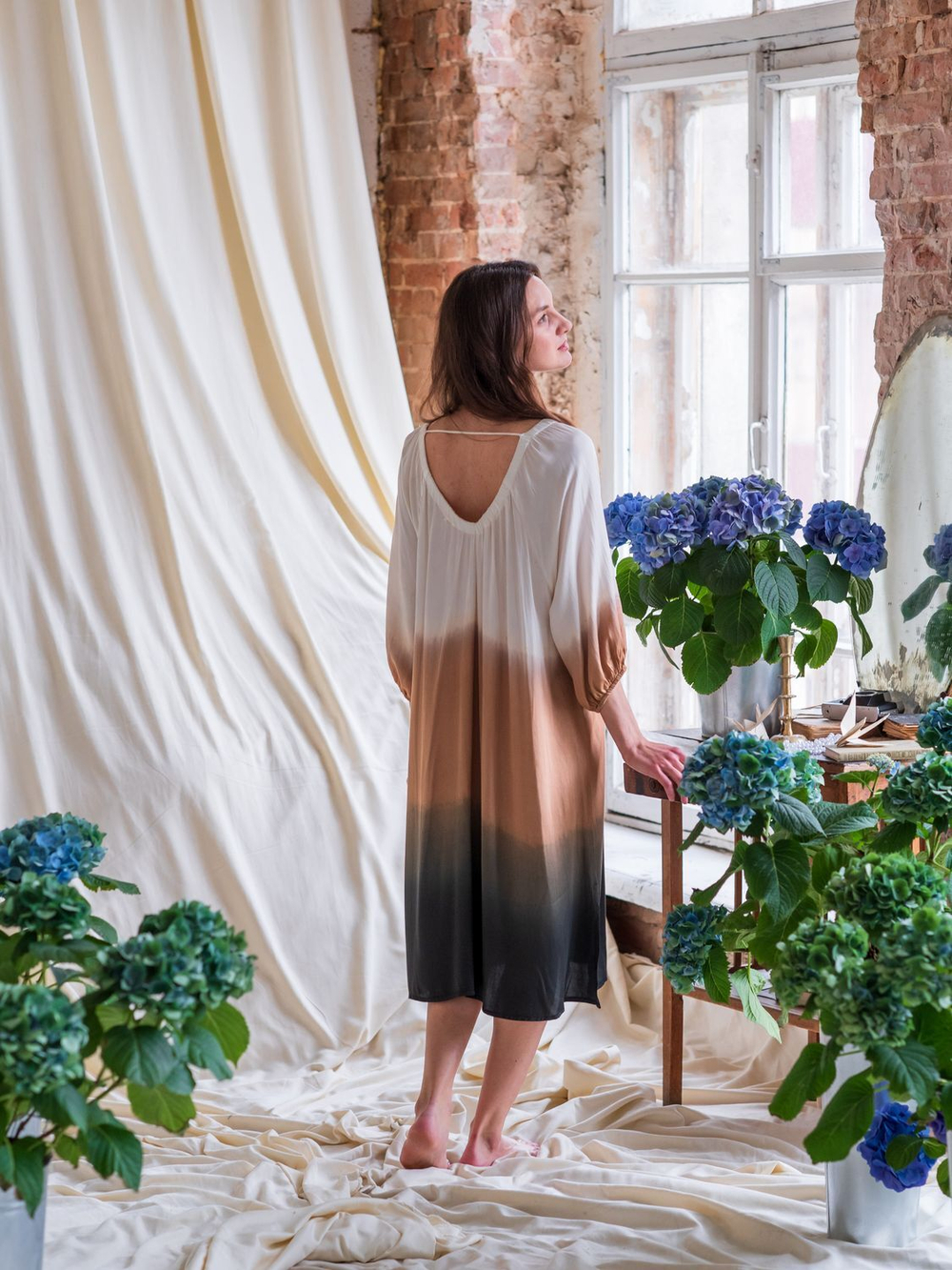 Платье ГРАДИЕНТ короткое (дюна)