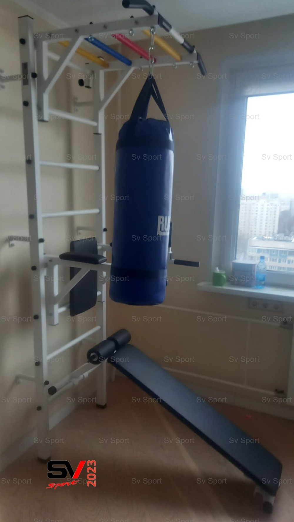 Монтаж шведской стенки Sv Sport в пеноблочные, газоблочные стены