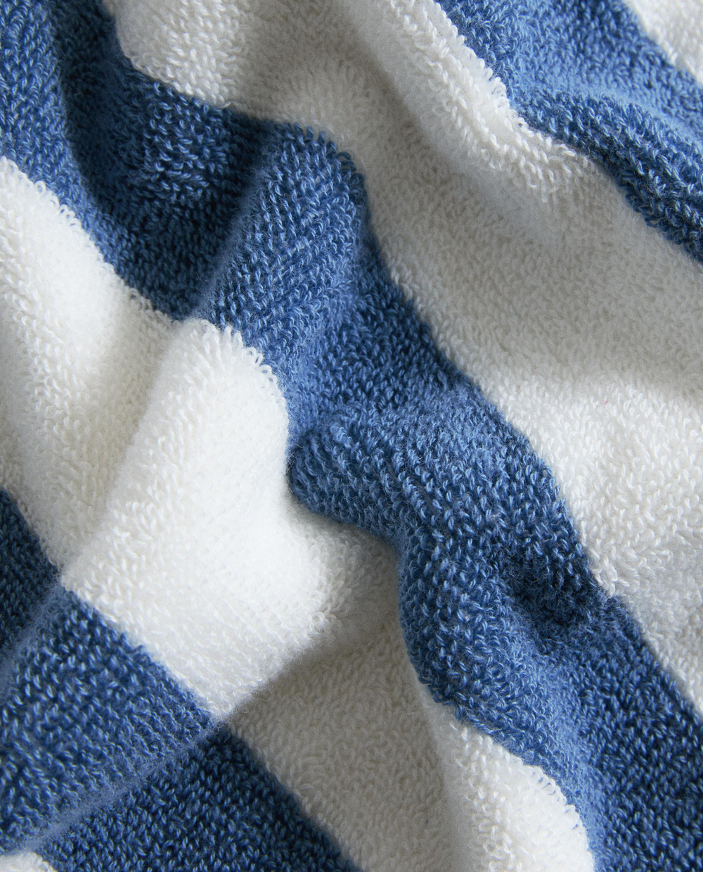 Zara Home Полотенце для лица и рук из хлопка, синий, в полоску · 5546/013