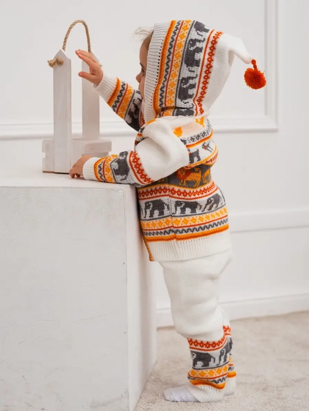 Костюм вязаный детский "Веселый зоопарк"