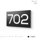 Номер на дверь 702, табличка на дверь для офиса, квартиры, кабинета, аудитории, склада, черная 120х70 мм, Айдентика Технолоджи