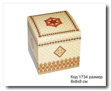 Коробочка подарочная кубик код 1734 размер 8х8х8 см