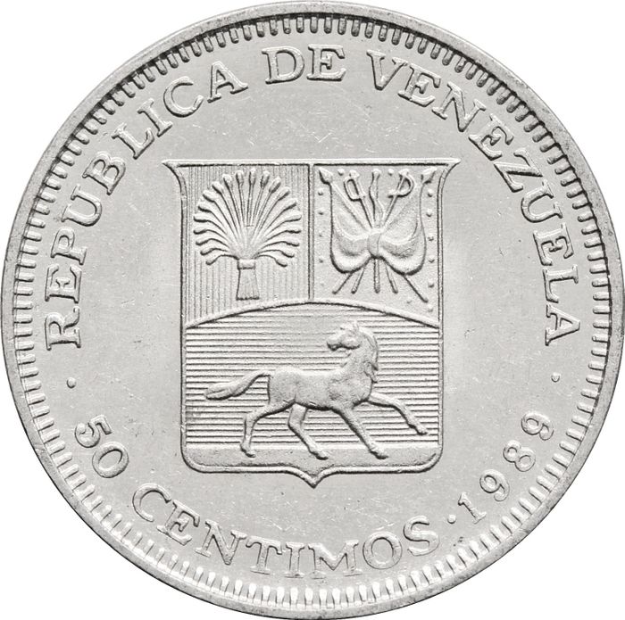 50 сентимо 1989 Венесуэла