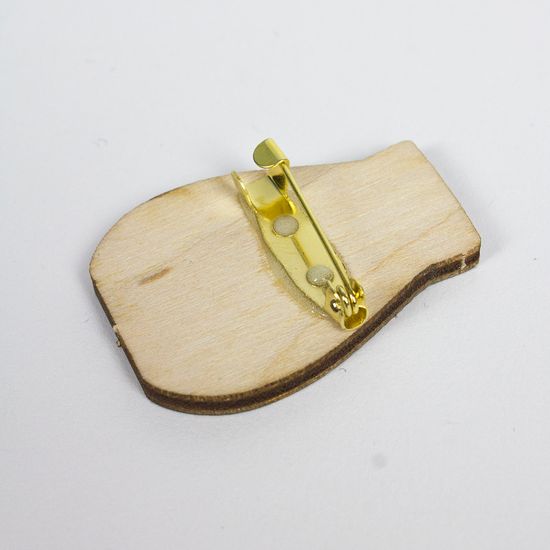 Деревянный значок. Домашний Кит