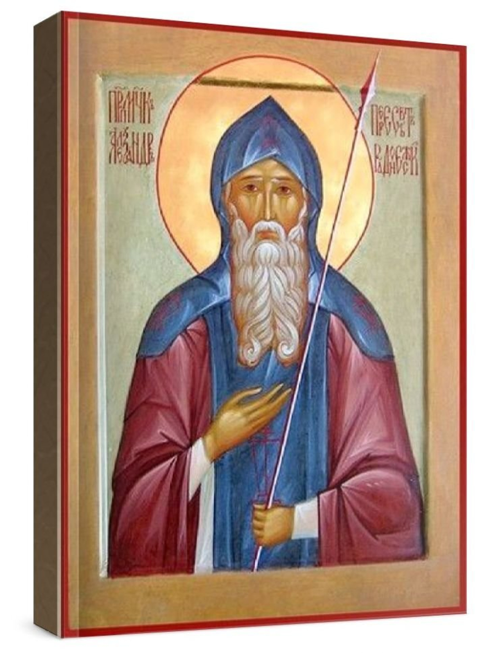 Александр Пересвет (рукописная икона)