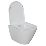 Унитаз подвесной безободковый WAVE WEST Tornado3.0 сид. дюропласт, м/л, быстр, БЕЛЫЙ глянец (L)