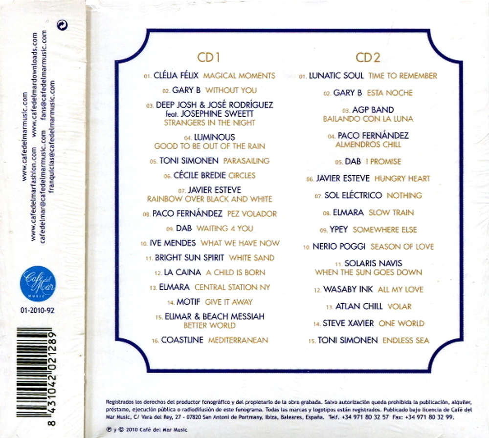 Сборник / Cafe Del Mar - 30th Years Of Music (1980-2010)(2CD)