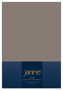 Простыня на резинке 70x90-140 Janine Elastic-Jersey 5002 коричневая