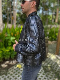 Мужская куртка из кожи питона JT-103