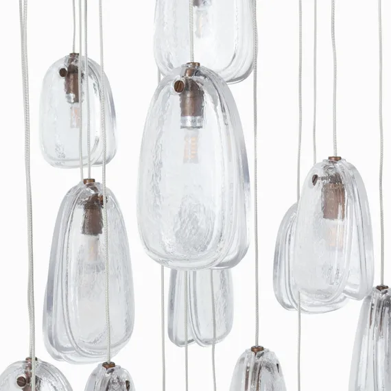 Подвесной светильник Jewel Ø60 см, прозрачный, медный