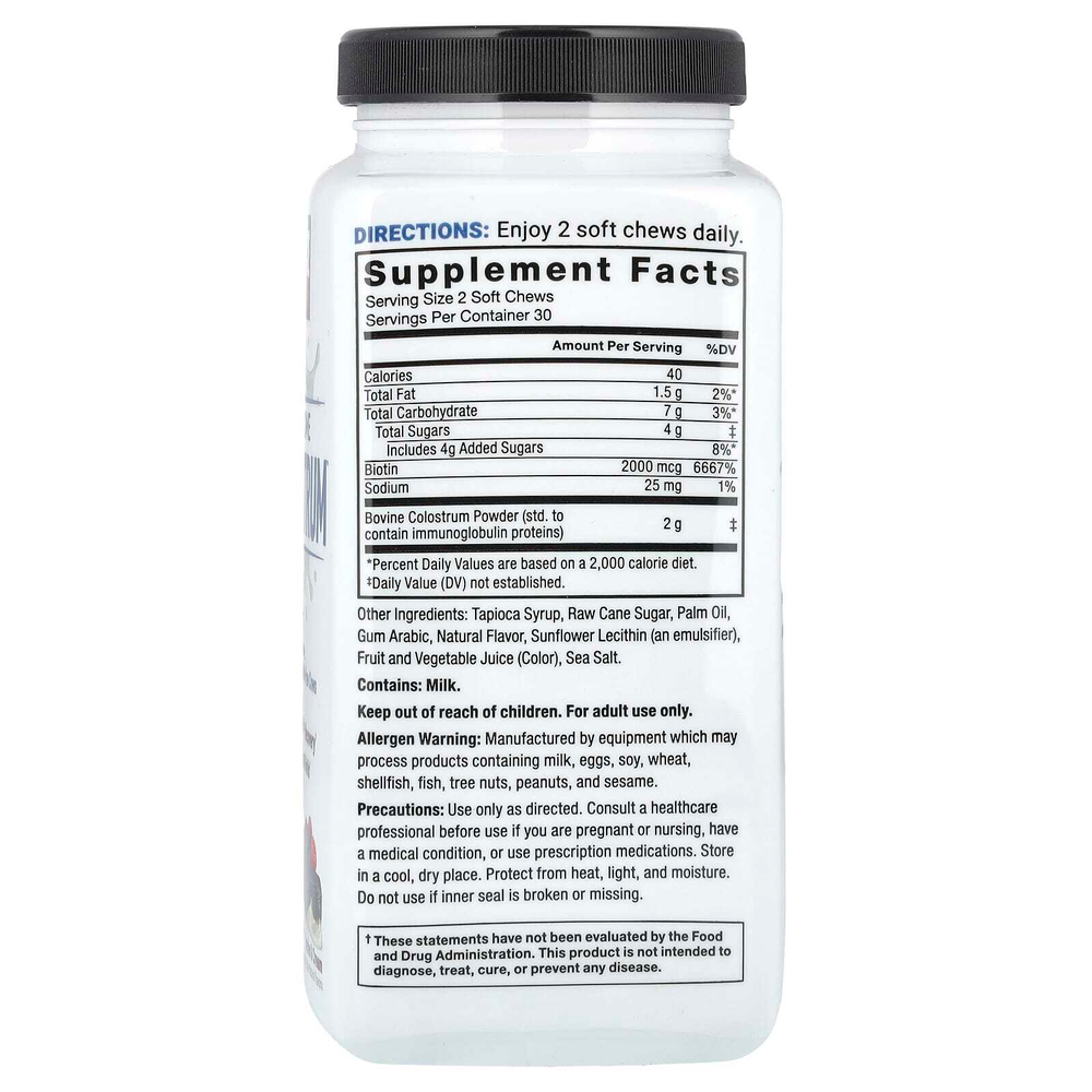 Force Factor, Awesome Colostrum ™, ягоды и сливки, 60 жевательных таблеток