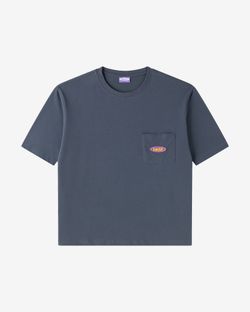 Футболка Logo Face пыльно-синяя