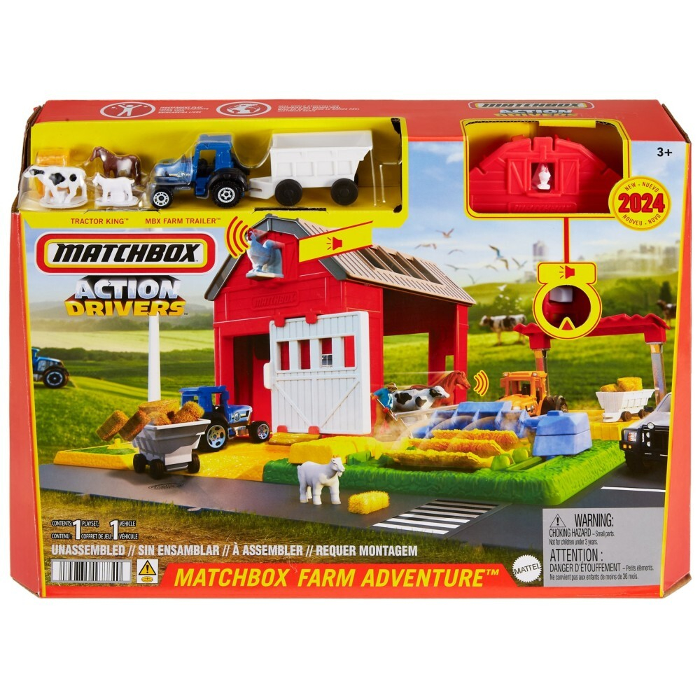 Matchbox Action Drivers - Приключения на ферме + трактор Набор со звуком HRY42 / артикул   HRY42  / GTIN 194735188840