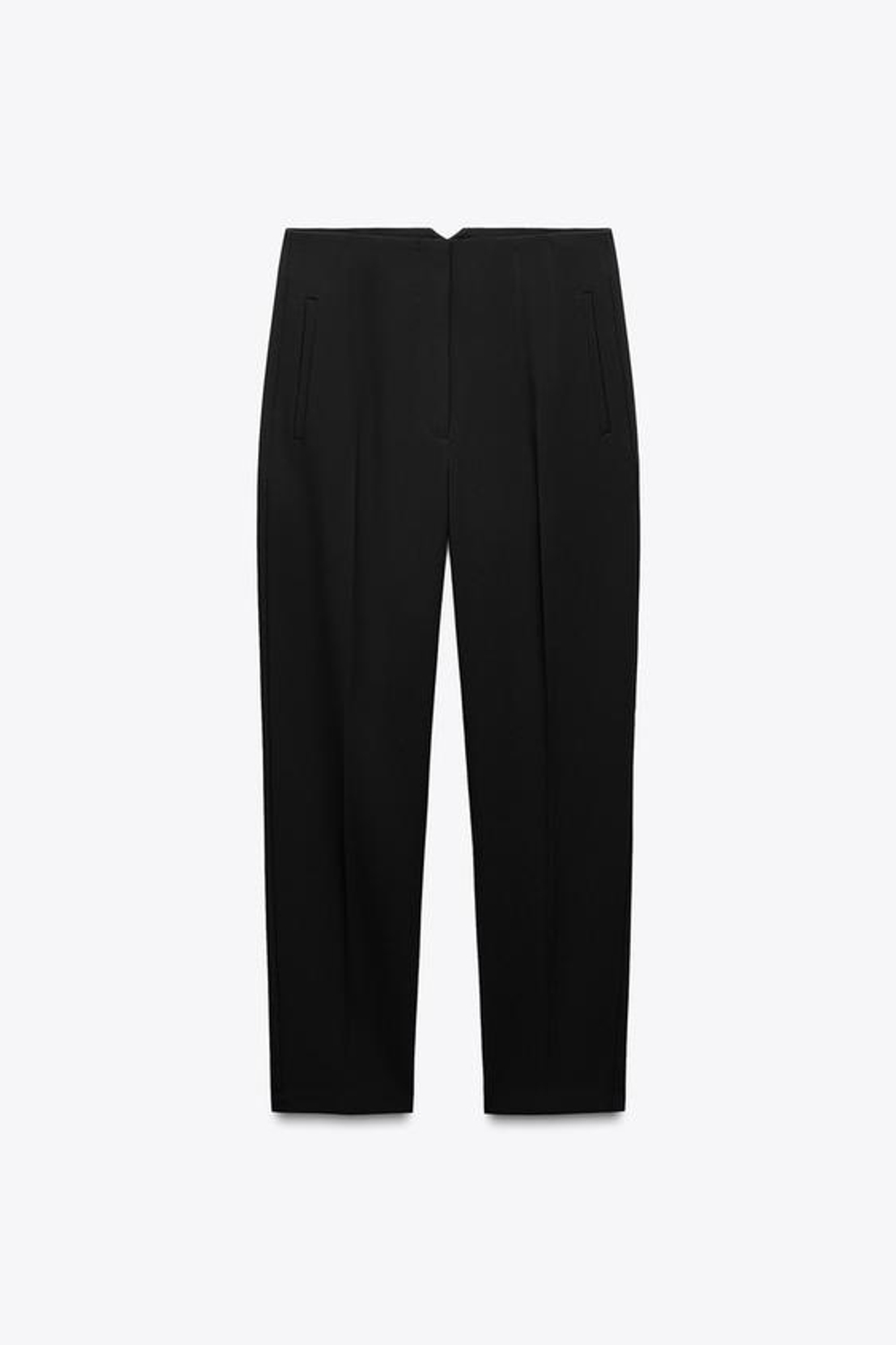 ZARA БРЮКИ С ВЫСОКОЙ ПОСАДКОЙ, ЧЕРНЫЙ