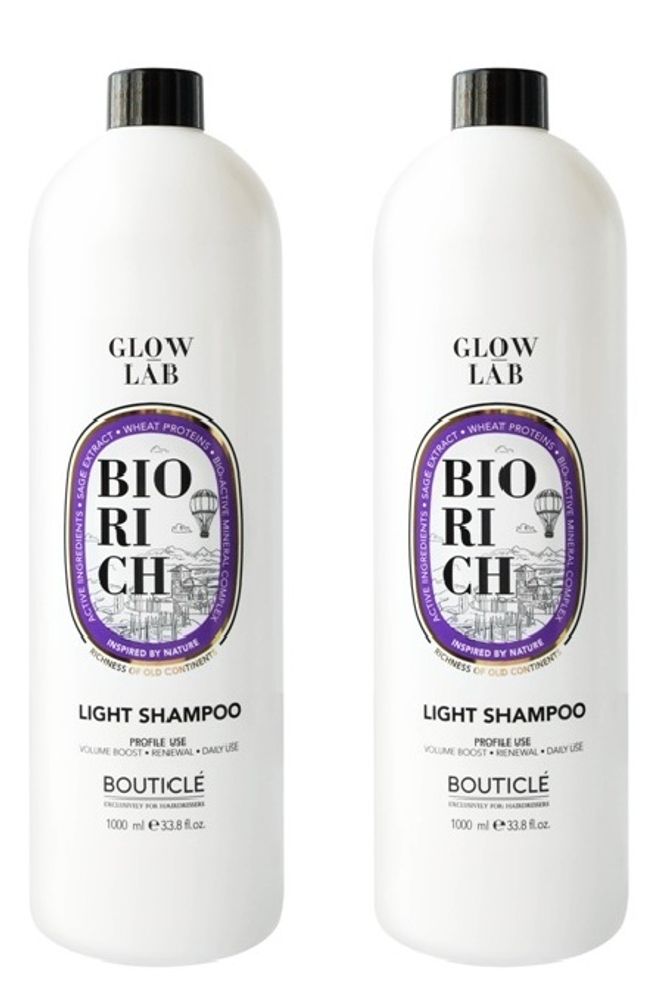 2 x  Шампунь для поддержания объёма для волос всех типов - BIORICH LIGHT SHAMPOO (1000мл)