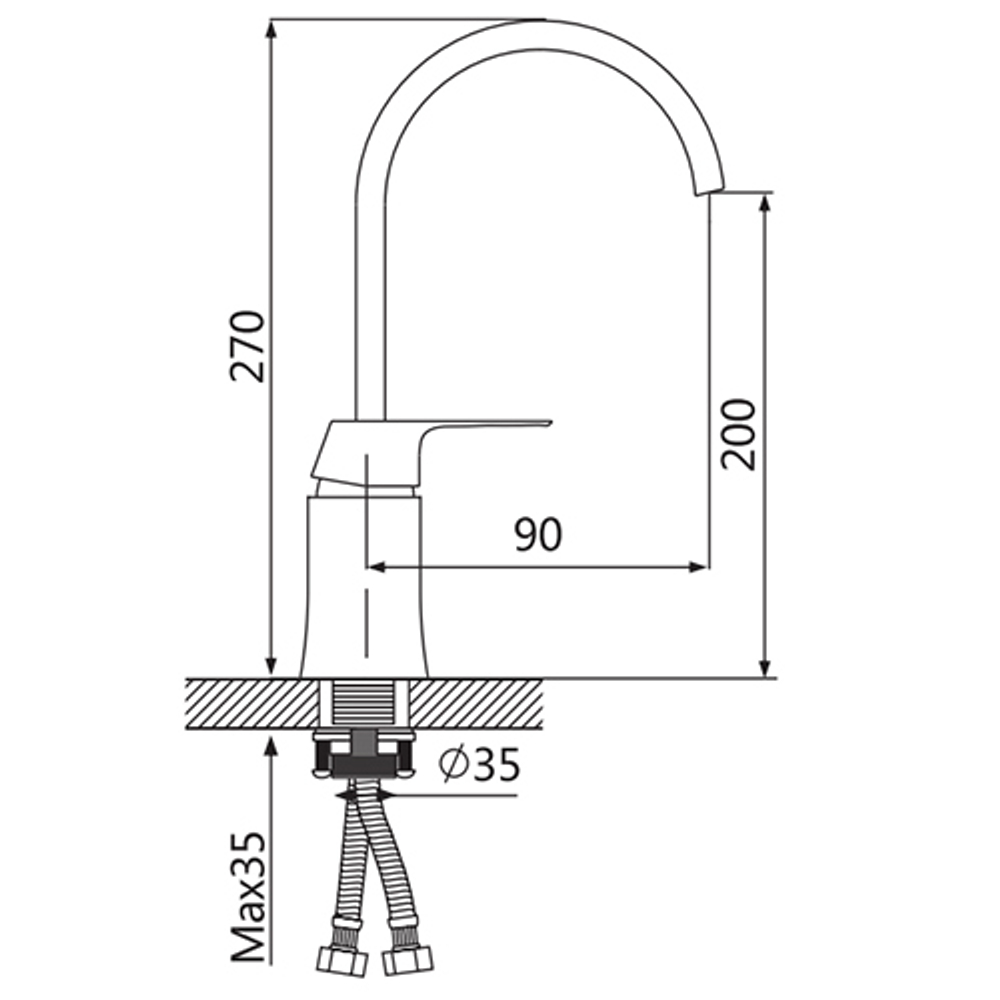 Смеситель для кухни Oute T47 T4713B