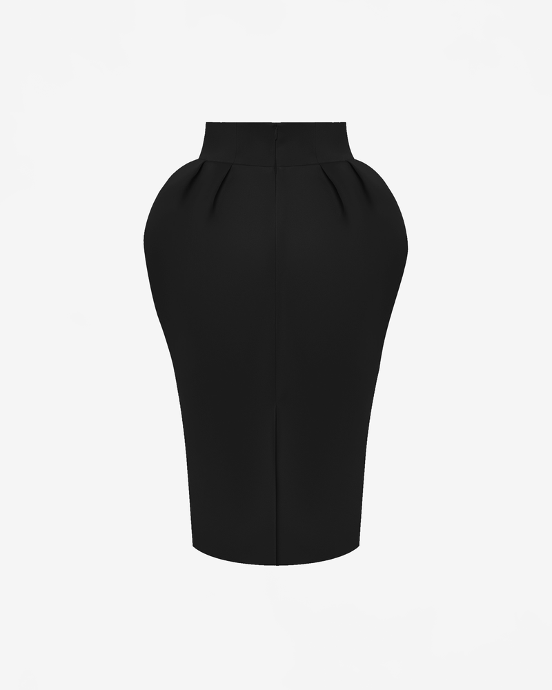 Юбка миди из атласа