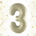 Шар фольгированный 32'/81см «Цифра «3» (молочный)