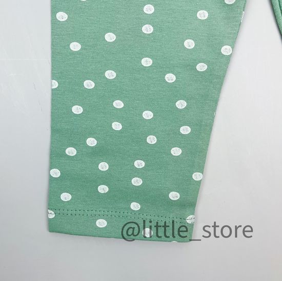 Бриджи "Бабочки в лесу" хлопковые, Пыльная мята