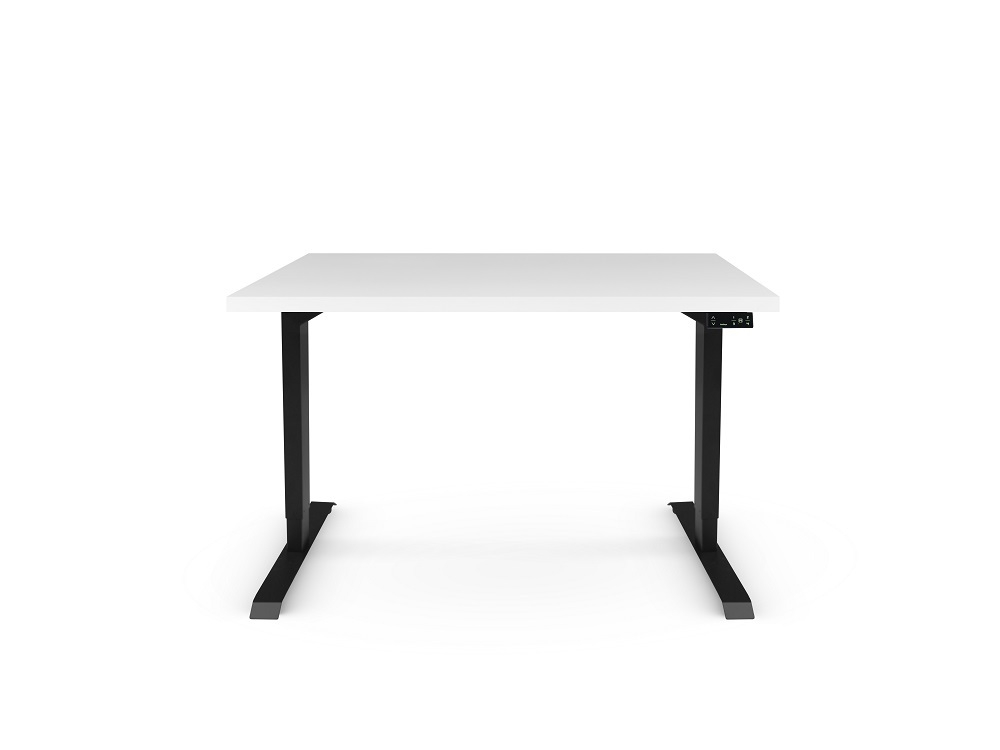 Регулируемый компьютерный стол Bazalt с регулировкой по высоте — столешница МДФ Белый