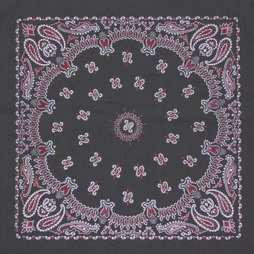 Бандана хаки с бело-красными огурцами