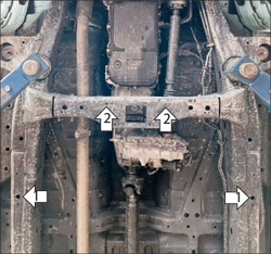 Защита раздаточной коробки, 2 мм, Сталь. для Foton Tunland V9 2024-н.в., Motodor.77510