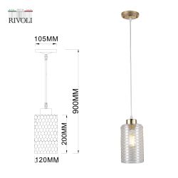 Светильник подвесной (подвес) Rivoli Malice 9124-201 1 х Е27 40 Вт модерн потолочный | Rivoli