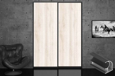 Дверь-купе 2650*600(700,800,900) мм, черный велюр, Сканди LAMARTY