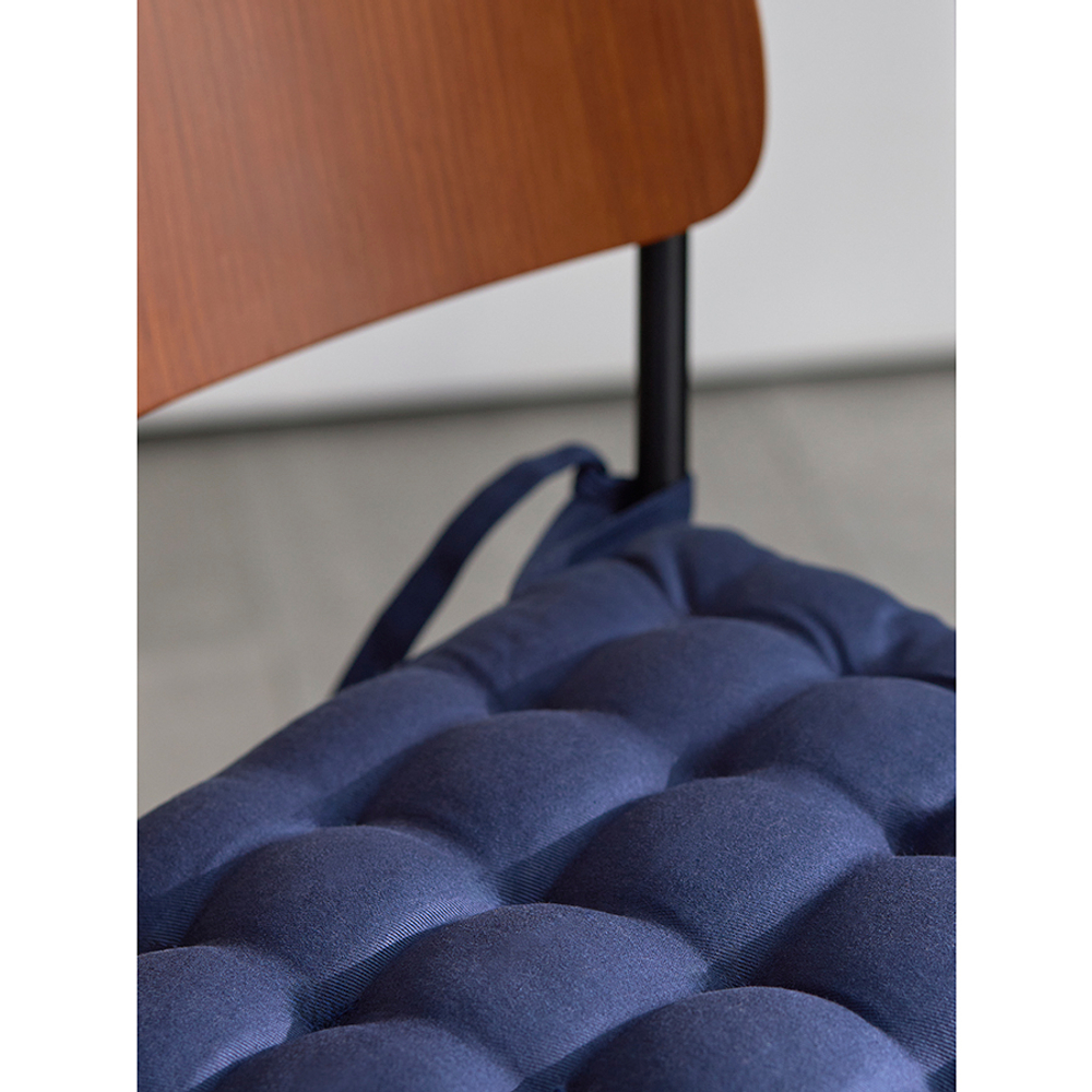 Подушка на стул из хлопка темно-синего цвета из коллекции essential, 35х35 см