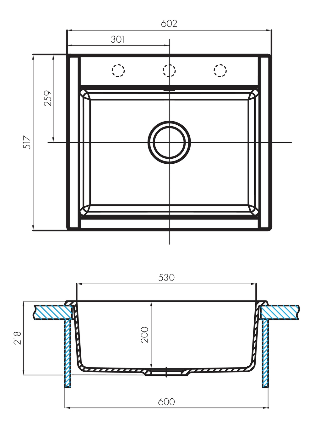 Кухонная мойка AQUATON Делия 60 Терракот