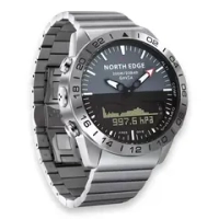 Часы наручные кварцевые NORTH EDGE на металлическом браслете, серебристый W9040-01