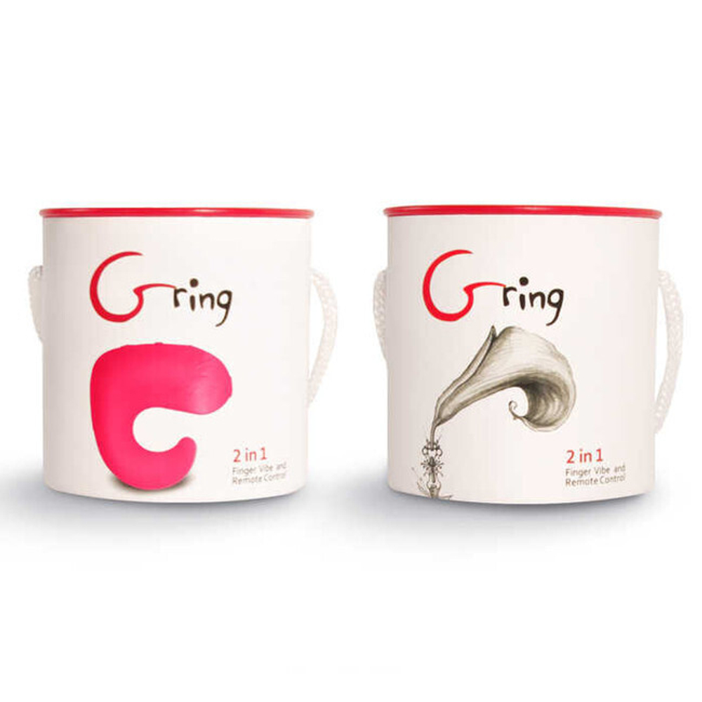 Мини-вибратор на палец G-ring (6 режимов) (Цвет: розовый)