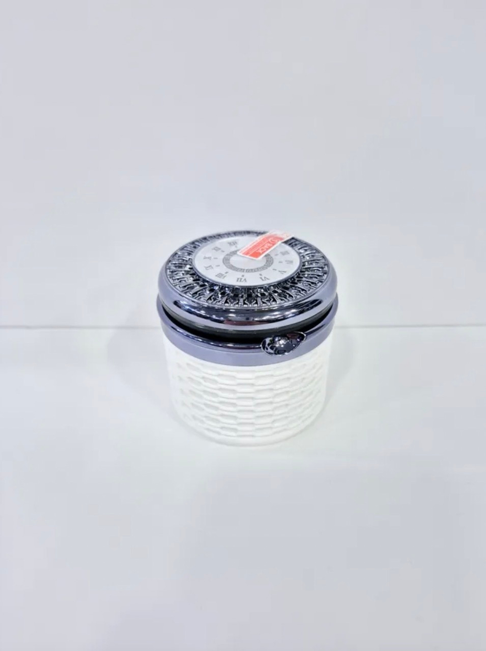 HT-926-3 / Пепельница-стакан "Часы" хром, белый (с подсветкой) HT-926-3 (1 шт.) =