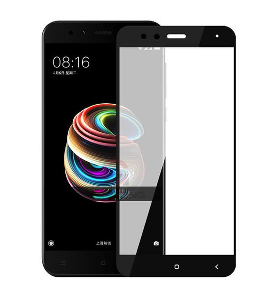 Защитное стекло 3D для Xiaomi Mi A1 (Черное)