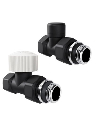 Набор термостатический прямой Royal Thermo Design 1/2"М30х1,5 (Черный)