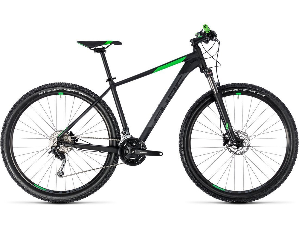 Велосипед CUBE 2018 AIM SL black´n´flashgreen 18 (27.5)