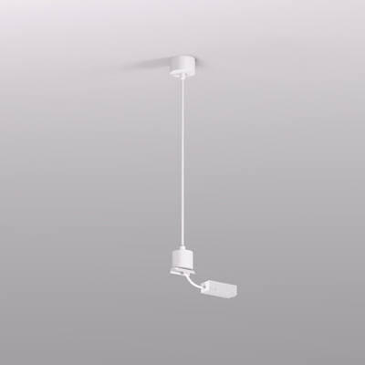 TR2124-WH Подвод питания для подвесного монтажа трека SMART BASE, АС 220-240V, IP20, 5м, белый, алюминий