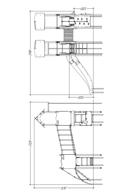 Четыре башни с сетью и мостами