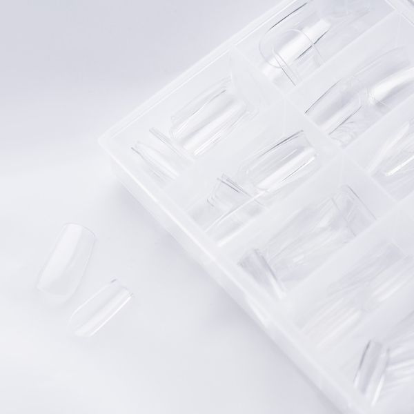 Patrisa Nail, Типсы гелевые прозрачные Квадрат 240 шт, 10 размеров - фото 3