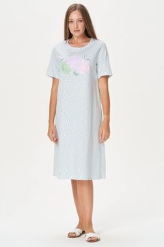 Ночная сорочка длиной ниже колена Лори с коротким рукавом S0191-F01 , белый