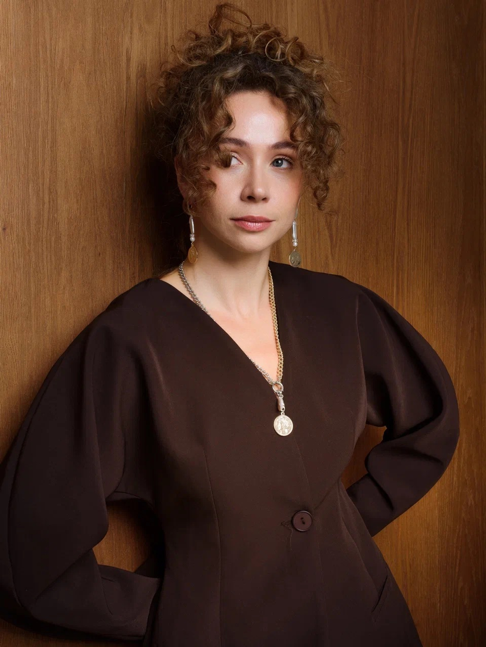 Колье "Marriot pearl coin" Bicolor